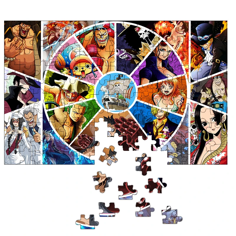 

Cartoon Anime Wooden 3D Jigsaw Puzzles ONE PIECE Difficult Wooden DIY Puzzle Toys for Adults Children Kids Wood Crafts Gift Toys