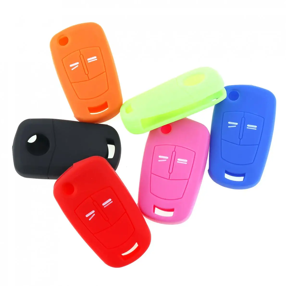 Силиконовый раскладной чехол для автомобильного ключа с 2 кнопками защитный Vauxhall