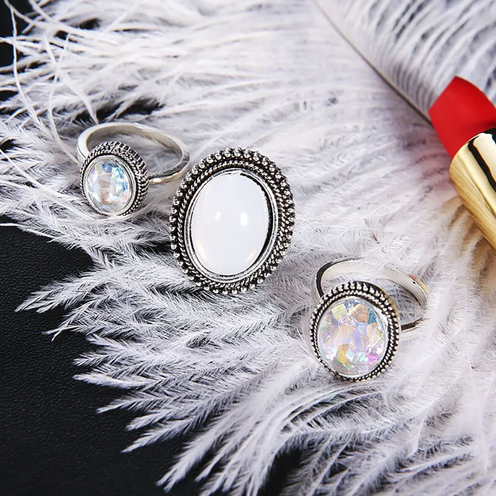 Комплект колец для женщин 3 шт. винтажные ювелирные изделия | Украшения и