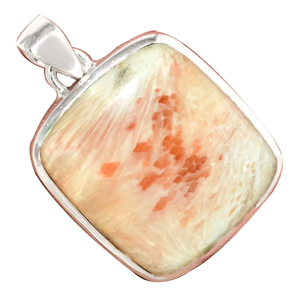 

Женская серебряная подвеска с оранжевым кристаллом, из серебра 925 пробы, ручная работа, хорошее ювелирное изделие в подарок