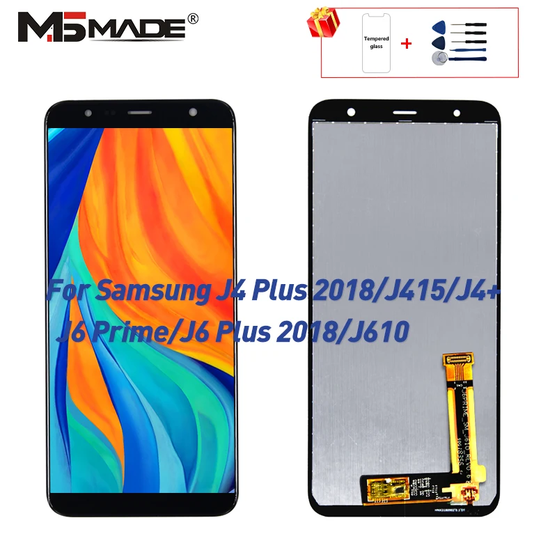 Для samsung Galaxy J610 J6+ J610F J610FN ЖК-дисплей, сенсорный экран, дигитайзер, запасные части для J415 J4 Plus J4