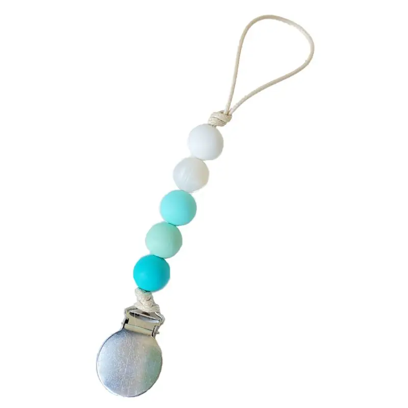 

Silicone Pacifier Clip Eco-friendly Newborn Baby Teething Toys Pacifier Chain