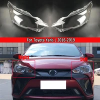 car headlight glass cover clear 4 door automobile headlamp head light lens covers styling for toyota yaris l 2016 2017 2018 2019