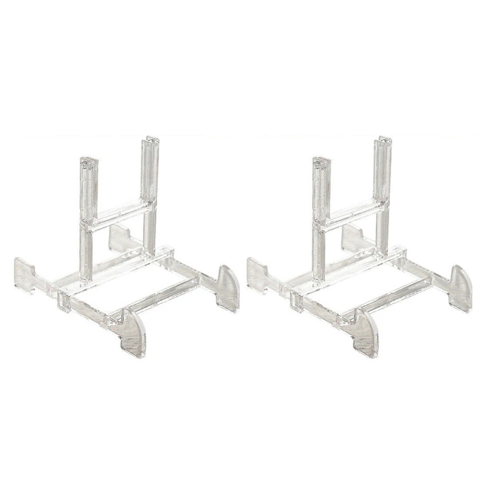 2 шт. прозрачные пластиковые мольберты держатели для тарелок регулируемая стойка