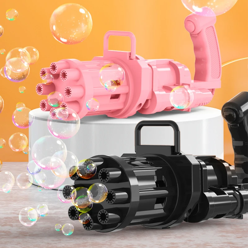 

gatling bubble machine Toys Summer beach kid toys Soap Water electric Children With light gatling Bubble Gun Machine For toys