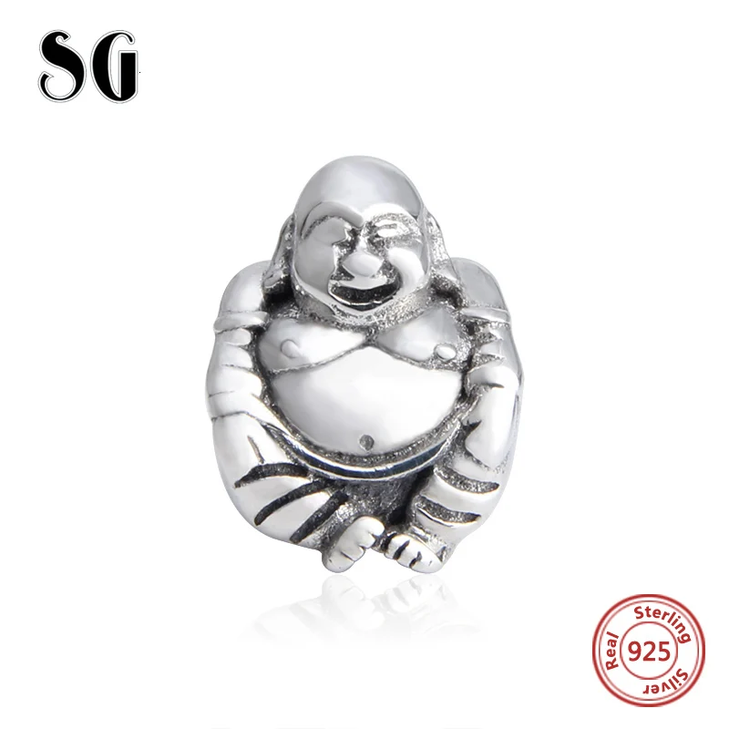 SG pandora diy бусины ремесло 925 серебряный цвет талисманы Будда подходит Аутентичные pandora талисманы Браслет Модные ювелирные изделия