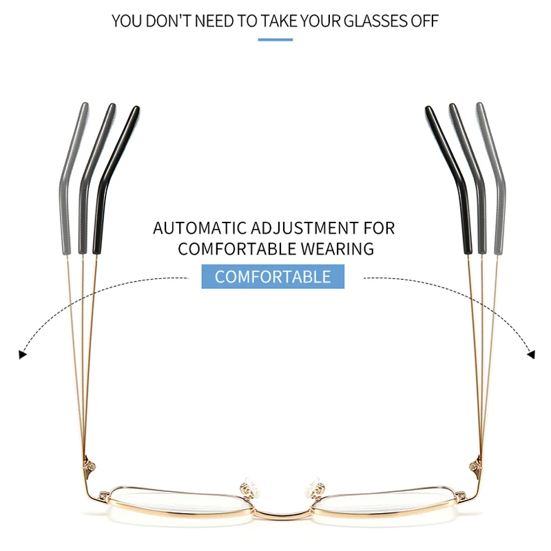 Металлические прогрессивные многофокальные очки для чтения VCKA бифокальные