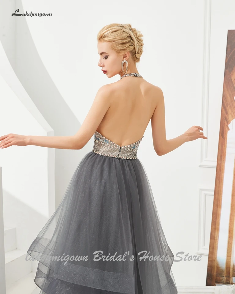 Lakshmigown Холтер Кристалл Длинные Выпускные платья 2019 Vestidos de gala спинки сексуальные