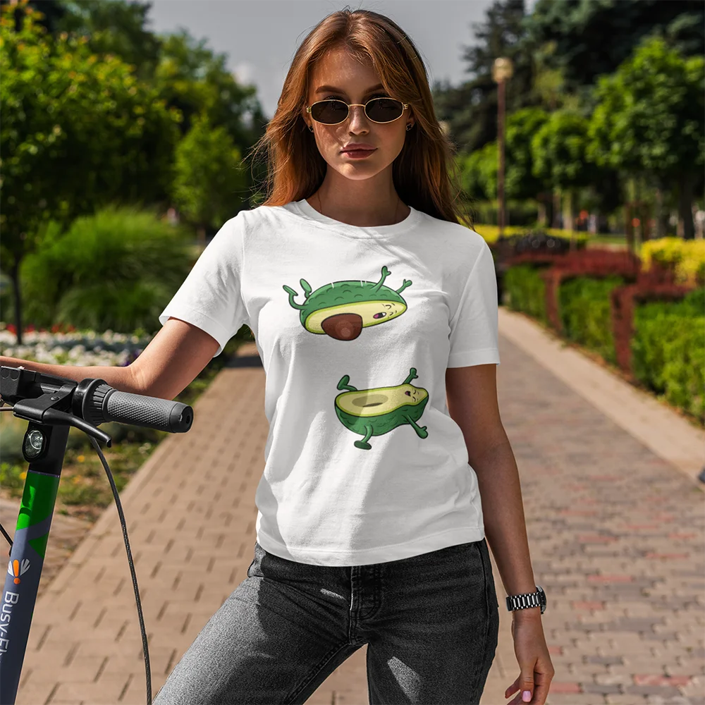 

Yeskuni Vegan T Shirts Women T-Shirt with Avocado Cheap 2022 New Hug Trend Summer Tee Fashion Comfortable O-Neck Bff Sister