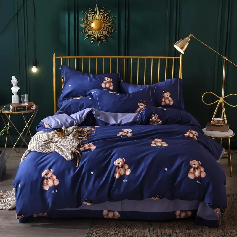 Luxury 100% Egyptian Cotton Twin Bedding Sets Duvet Cover Bed/Flat Sheet Fitted set Pillowcase Queen King Size Bed sets | Дом и сад