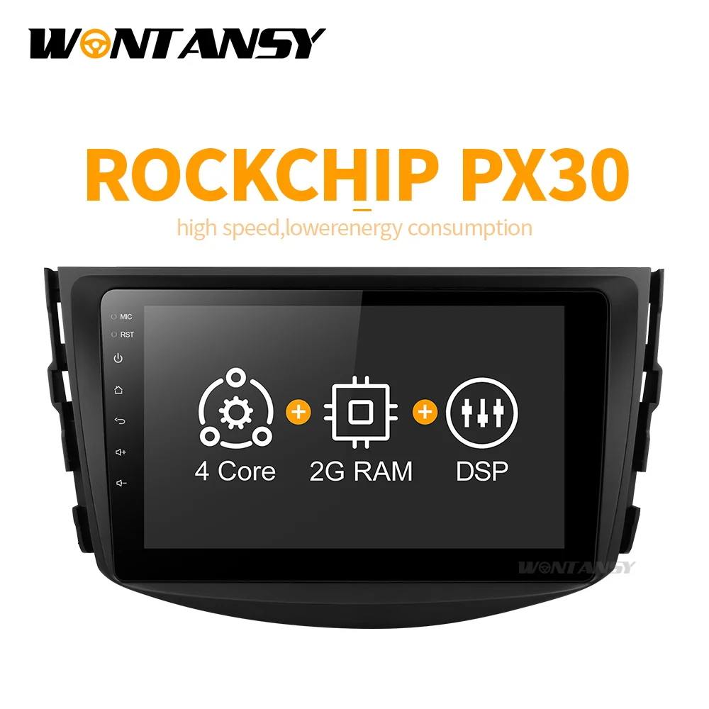 PX30 автомобильный dvd плеер для toyota rav4 2007 2008 2009 2010 2011 Автомобильный gps Android 9 0