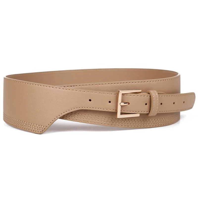 

New Fashion Dress Belts For Women PU Leather Square Pin Buckle Cummerbunds Body Corset Cummerbund Female Wide Soft Waistbands