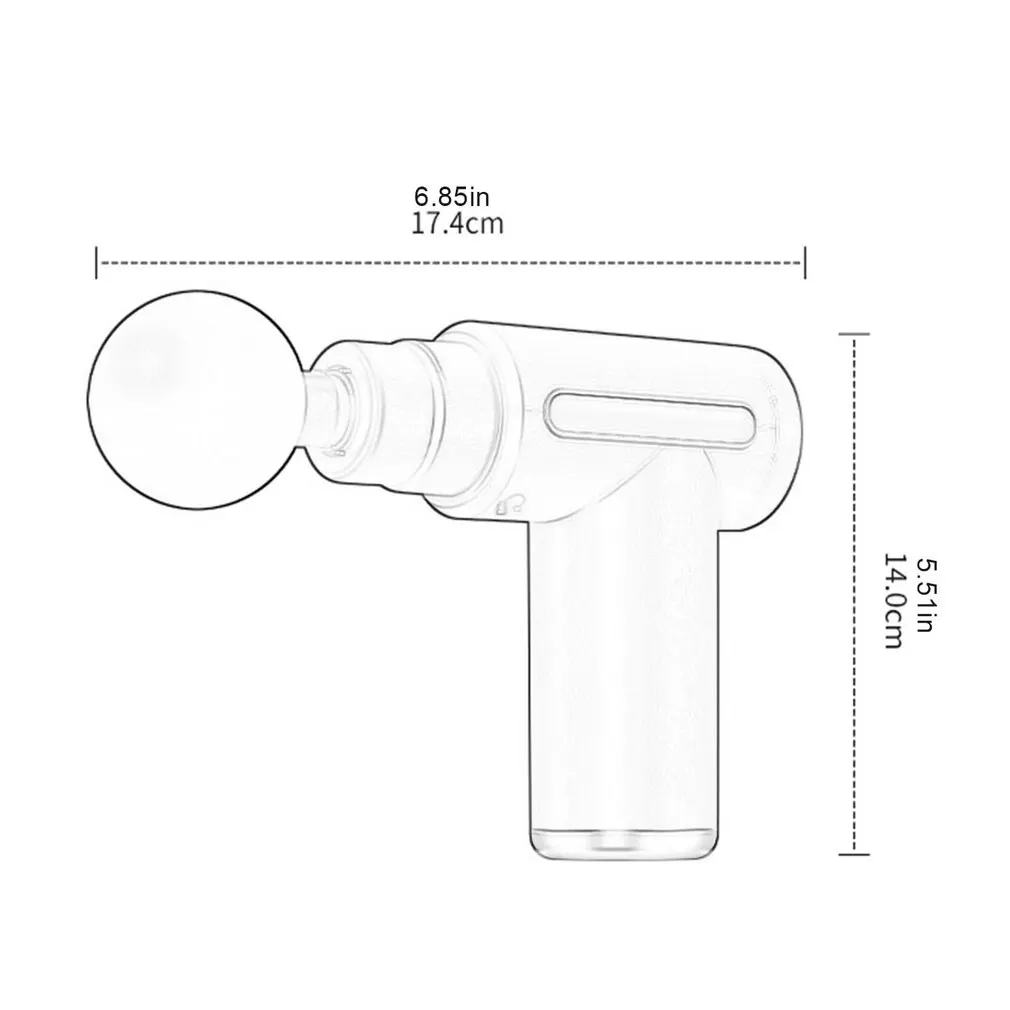 

USB Muscle Massage Gun Sport Therapy Massager Body Relaxation Pain Relief Slimming 4 Heads Deep Tissue Percussion Relieve