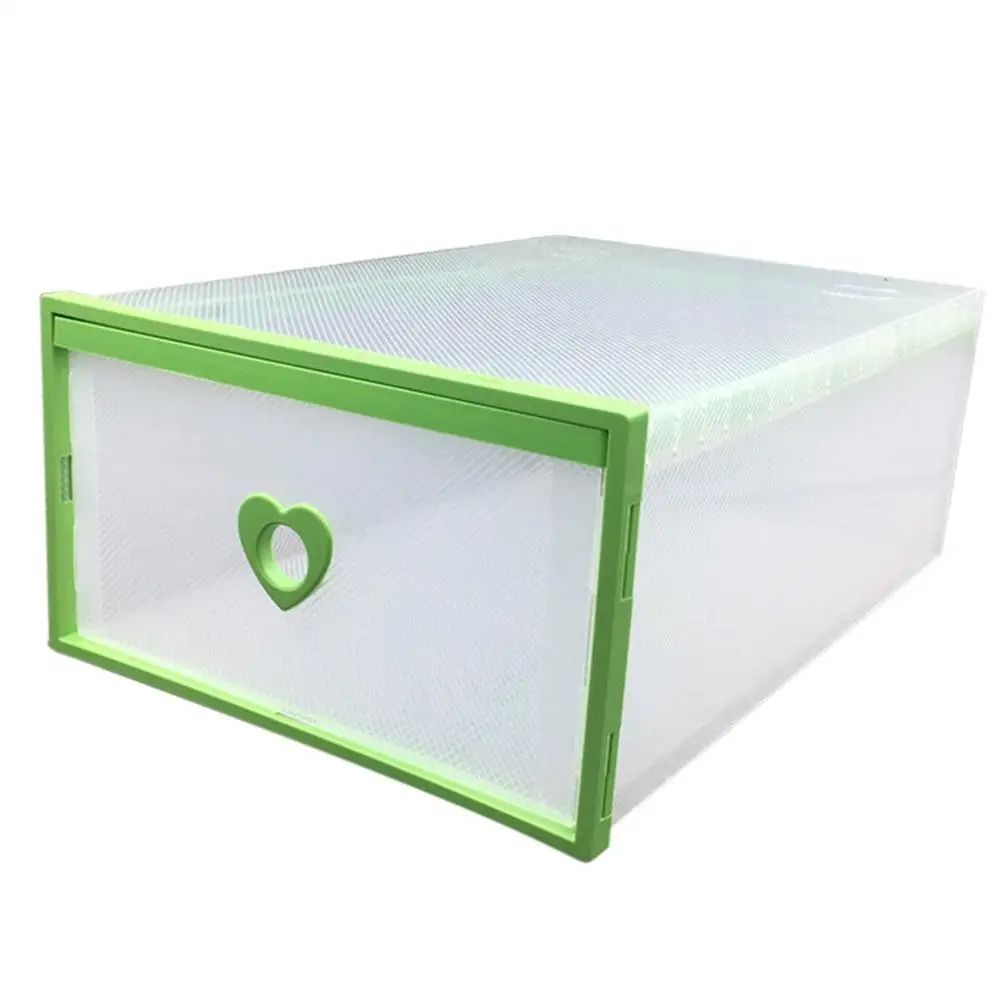 Женская прозрачная коробка с ящиком для обуви толстая пластиковая окантовка