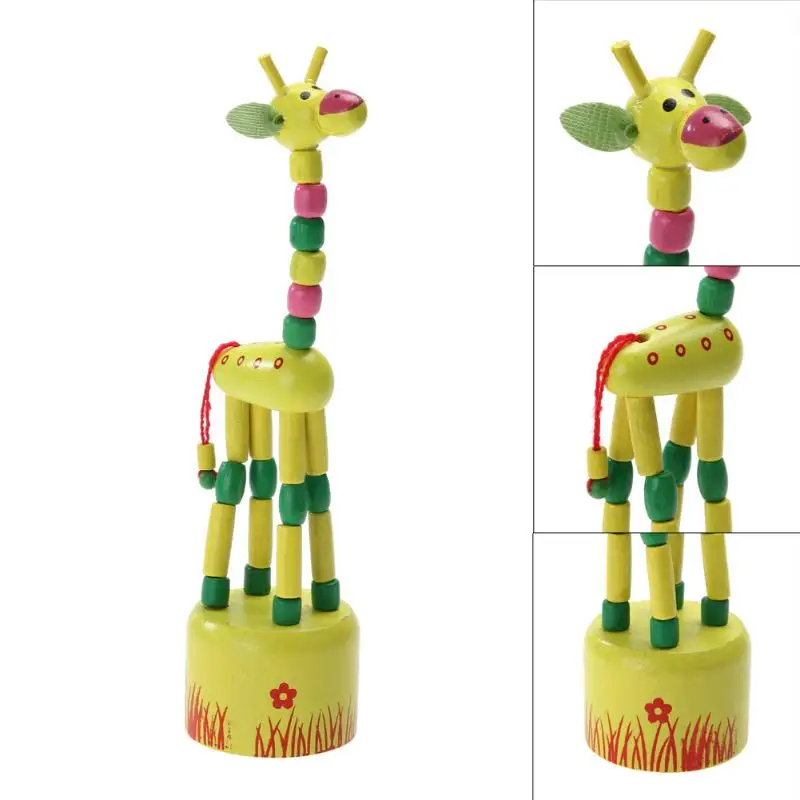 

Giraffe Toy Funny Wooden Toys Developmental Dancing Standing Rocking Giraffe Animal Handcrafted Intelligence Toys For Kids Gift