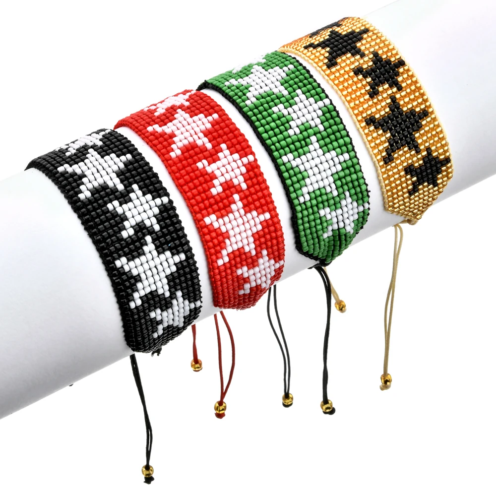 Браслет манжета женский в этническом стиле с бусинами Миюки|Браслеты шармами| |