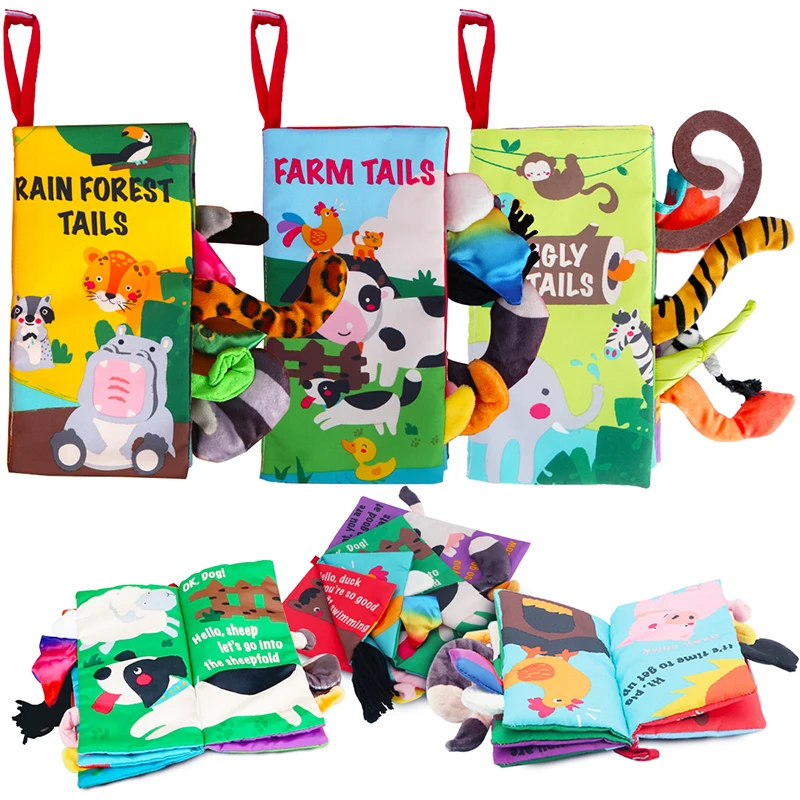 Для детей 0-18 месяцев младенческой Тканевые книги детские развивающие игрушки с