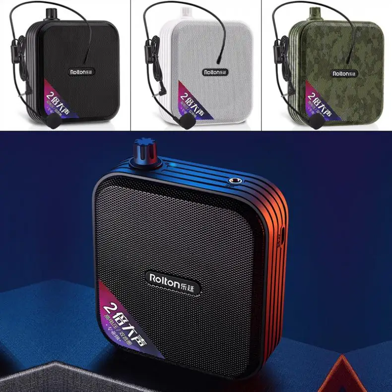 Портативный Bluetooth динамик Rolton K600 громкий усилитель голоса мегафон с беспроводным