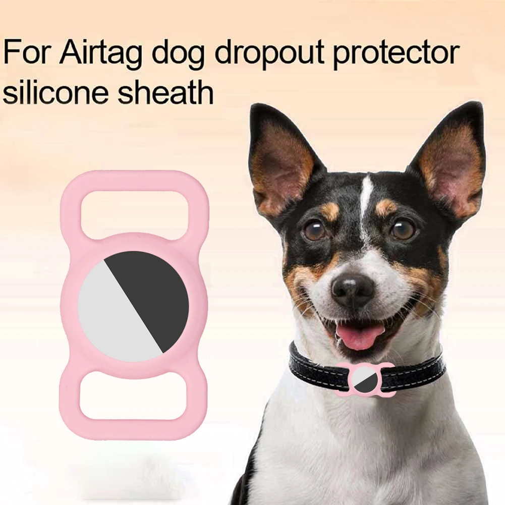 Silicone Case Cover for Air Tags Tracker Protector Pet Anti-Lost Dog Cat Collar Loop Protective Shell Tag | Электроника