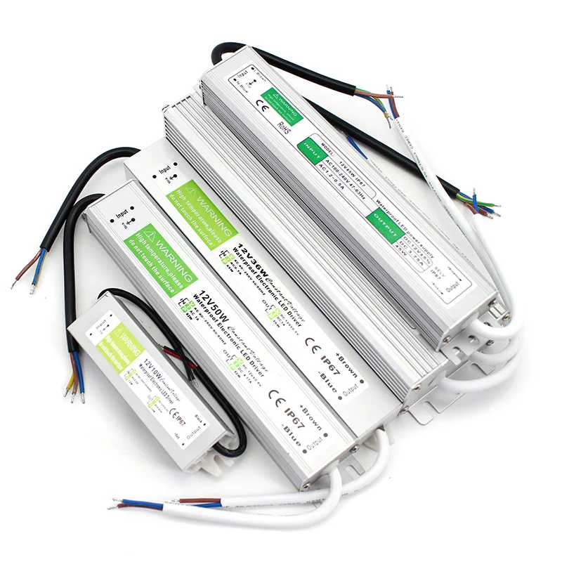 IP67 Водонепроницаемый Светодиодный драйвер 12V 24V SMPS импульсный источник питания
