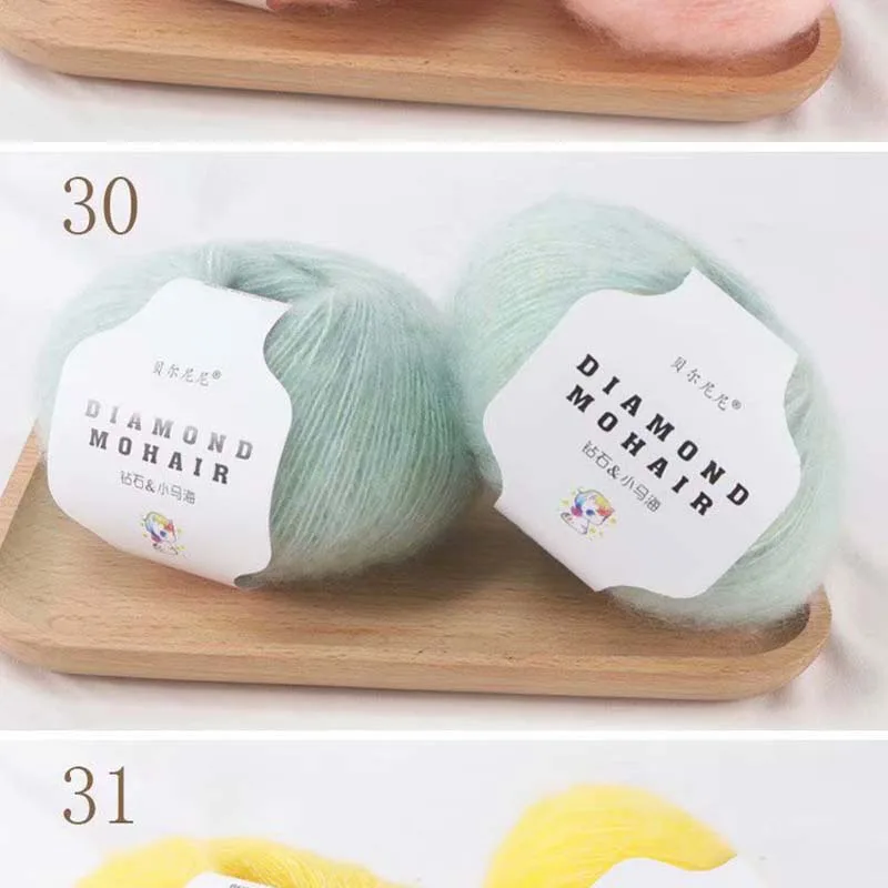 Вязаная цветная Шаль шерстяная вязаная крючком 25 г/помпон мохер кашемир мягкая