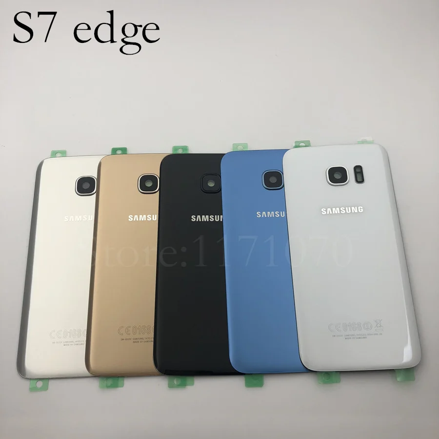 Samsung Galaxy S7 G930 G930F Edge G935F G935 стеклянная задняя крышка батарейного отсека Замена