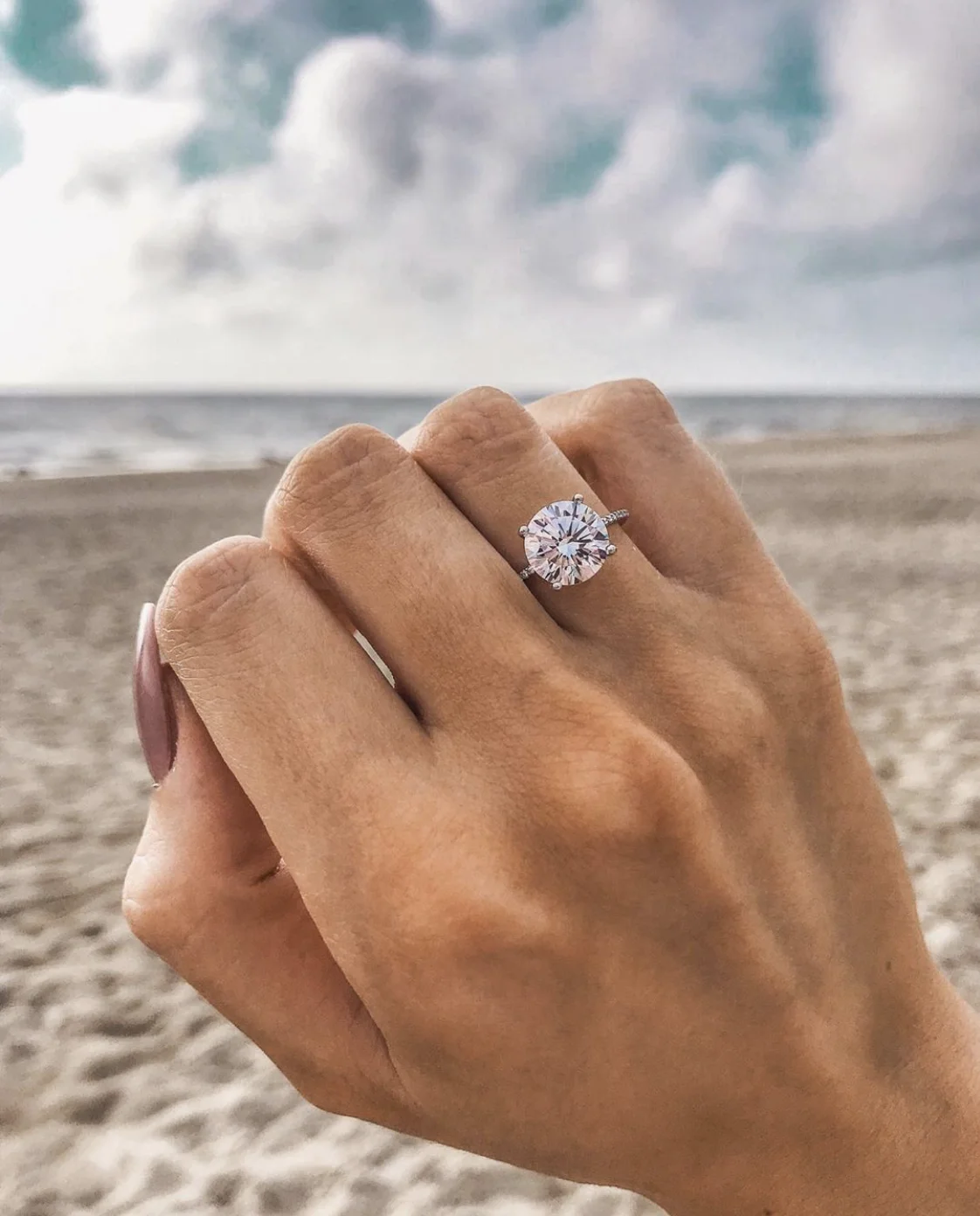 Классические кольца с четырьмя когтями из стерлингового серебра 925 пробы 2 карата