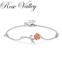 rose valley sunflower bracelet for women female hand bangles heart fashion jewelry girls birthday gift rkb003