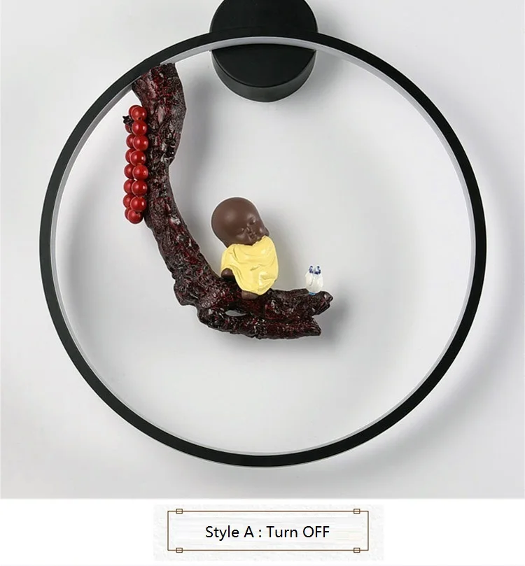 

Creative Chinese wall led lights decoration bedside lamp for bedroom loft sconce light for modern home interior