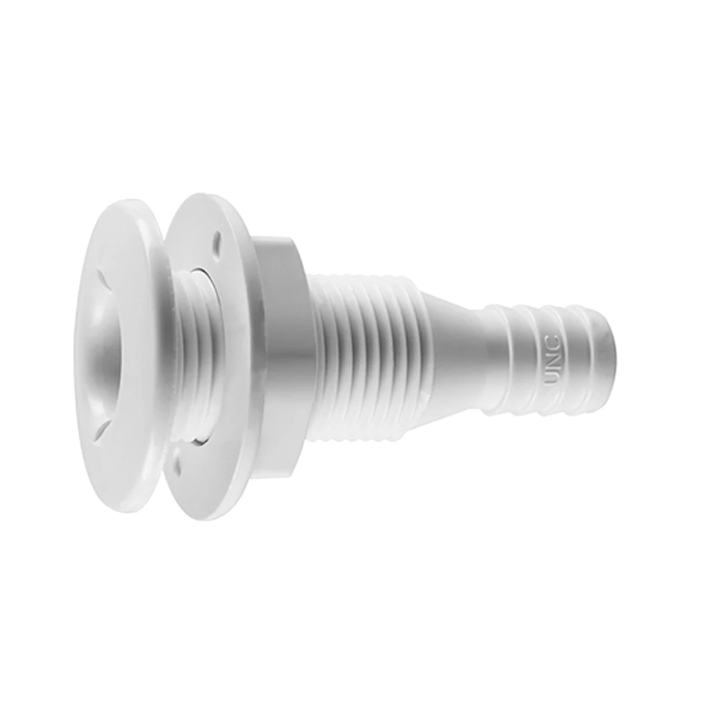

2 Pieces Marine Boat Through Thru Hull Fitting Connector/Drain 1'' & 3/4'' Hose Barb