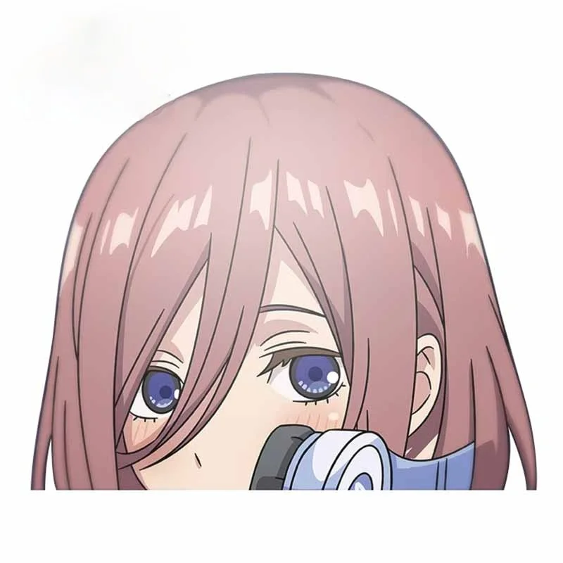 

Miku Nakano Funny Car Stickers Car Accessories Car Styling Bumper Decoration Waterproof Decals KK13*11cm