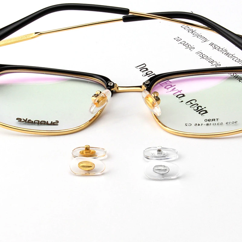 100 пар/лот ПВХ носовые упоры для очков Антиаллергенная овальная оправа