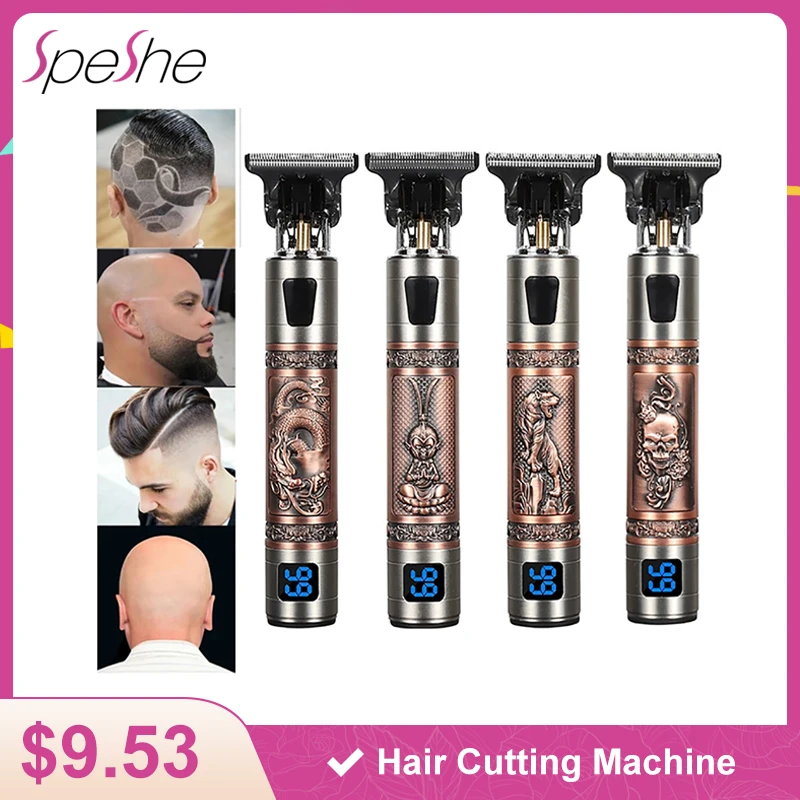 

SPESHE T9 Hair Cutting Machine Professional Electric Beard Hair Trimmer Machine Cordless USB Rechargeable Clipper Shaver for Men