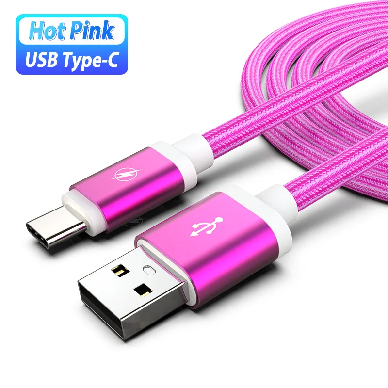 Red Кабель зарядного устройства usb type C для samsung Galaxy A5 A7 Note10 Plus Кабель быстрой зарядки для nintendo Switch 2/3 м длинный кабель Usb C - Цвет: Red