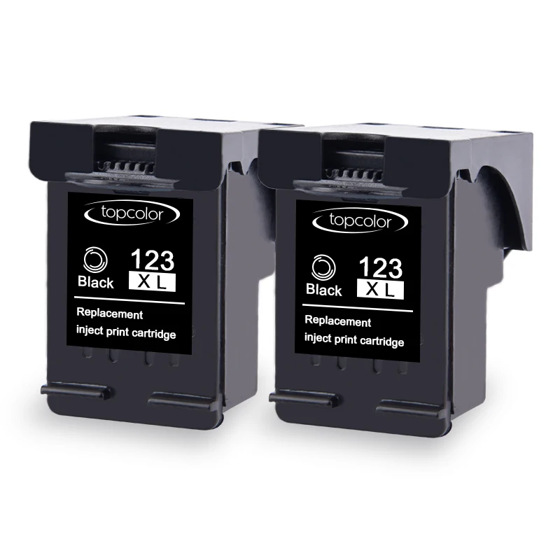 2pcs-123XL-Black Топ Цвет 123XL чернильный картридж подходит для hp 123 hp 123 XL черный Цвет для красочного ящика F6V19A F6V18A для hp 4510 4511 4512 1110 1111 1112 3833 - Цвет: 2pcs-123XL-Black