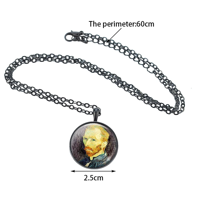 Ван Гог искусство Масляные картины ожерелье бижутерия со стеклянными кабошонами