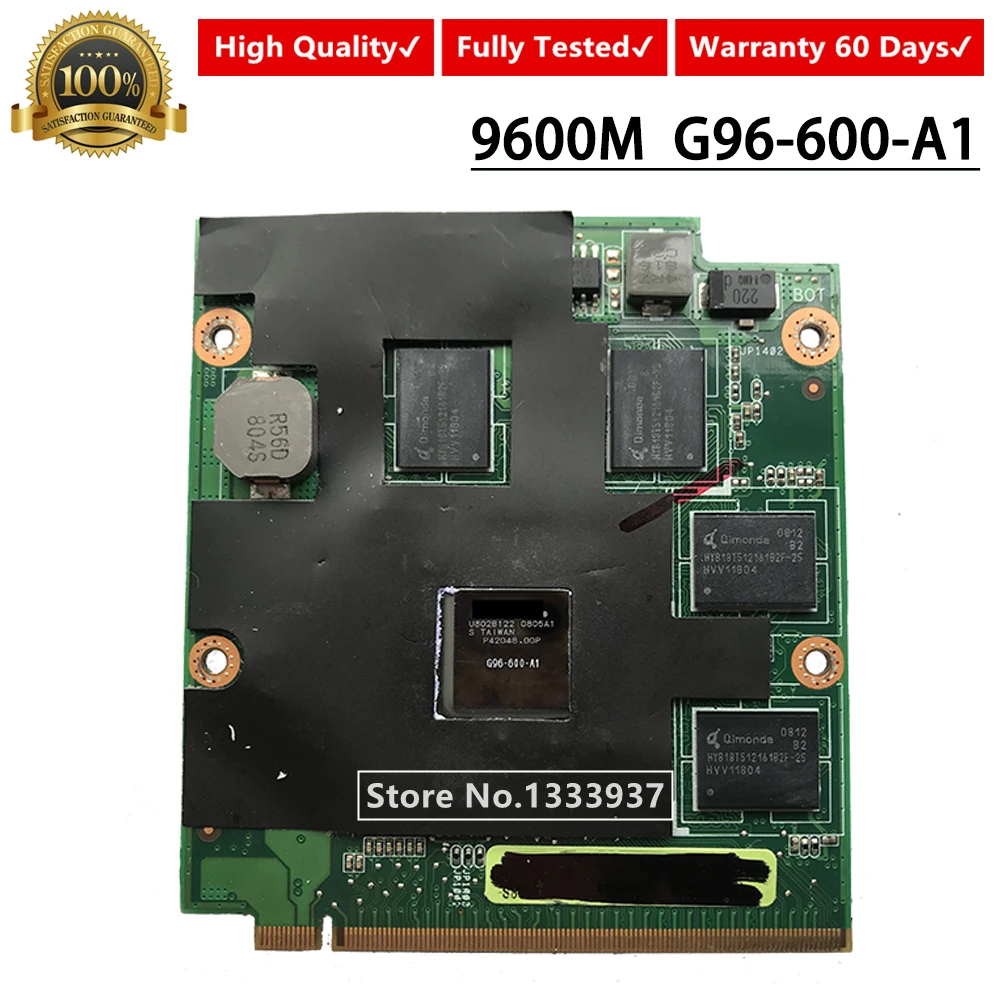 Для ASUS G96 600 A1 A8S X81S Z99D F8S X83V F8P N80V M50V Z99S 9600 м 9600MGS 1G MXM ноутбук VGA видео карта|Платы