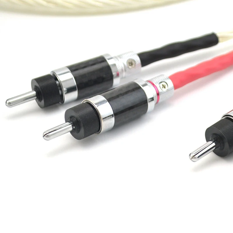 Hifi pair Odin Audio speaker cable with carbon fiber banana plug connector | Электроника