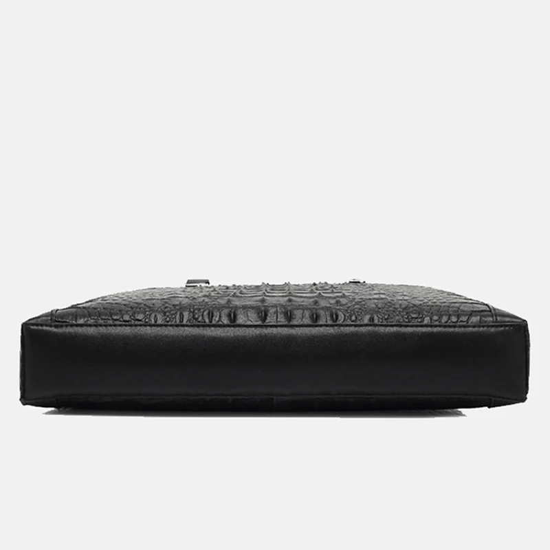 

Men Genuine Leather bag fashion real cowhide Men's crocodile print briefcase Luxury handbags designer brand leather big bag