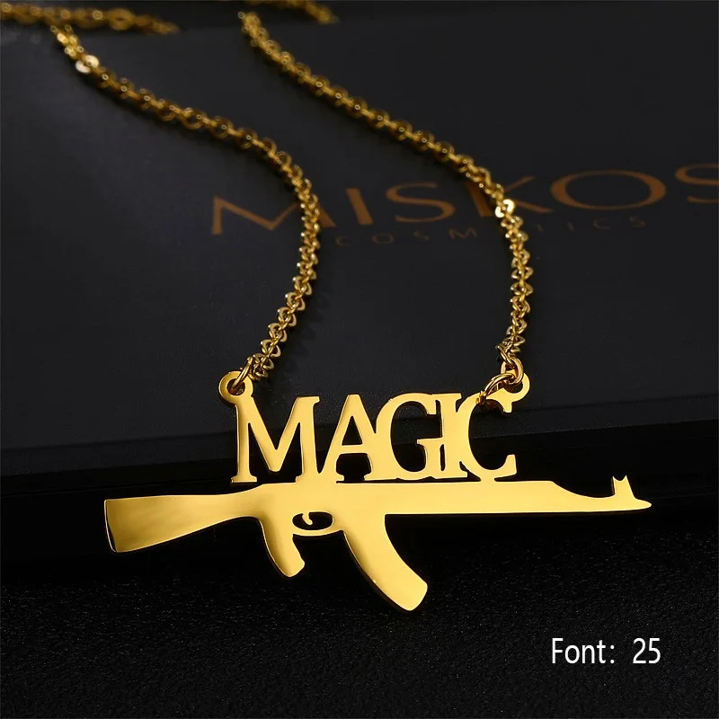 Ожерелье с именем на заказ чокер из нержавеющей стали ожерелья именной табличкой