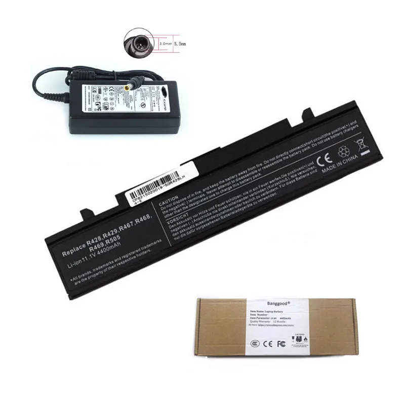 Аккумулятор для ноутбука 4400 мАч + зарядное устройство переменного тока 19 в а Samsung