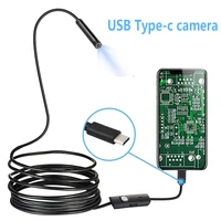 USB Snake Inspection Camera HD IP67 Waterproof USB C Borescope Type-C Scope Camera 1M 2M Flexible Cable for Android Smartphone