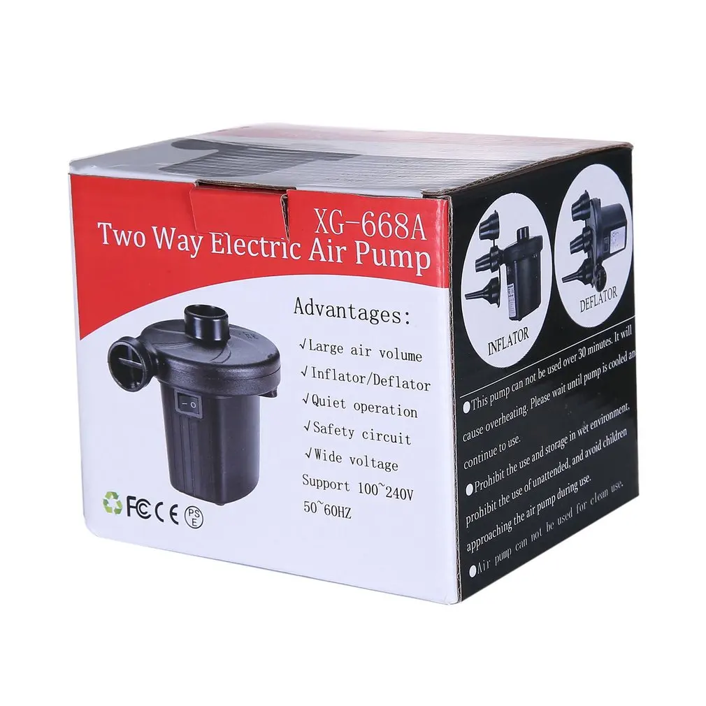 

220V 12V Electric Inflatable Pump Quick Air Filling Compressor With 3 Nozzles For Car Camping Life Buoy Boat Cushion Home Use