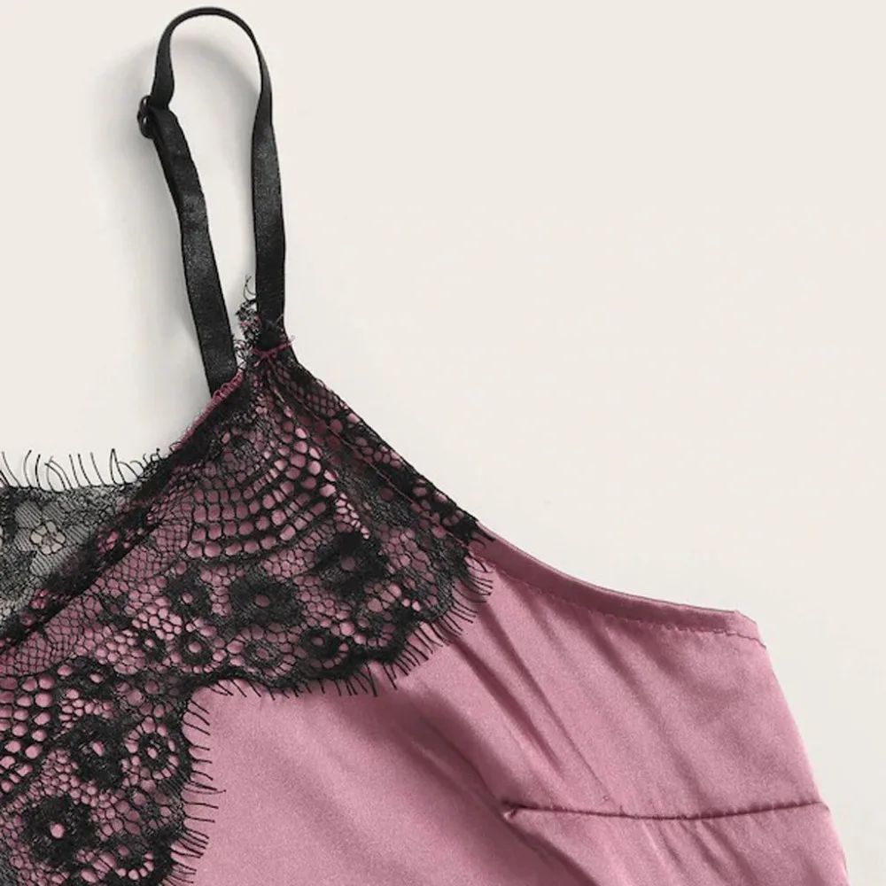 Женский кружевной атласный беспроводной бюстгальтер Camisole пижамы шорты с бантиком комплект пижамы 661SW1