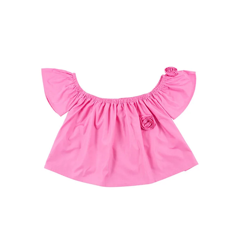 Комплект одежды из 2 предметов для девочек детская рубашка и штаны Топ с