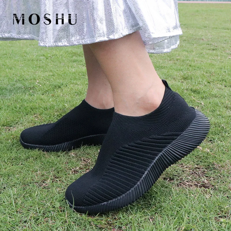 Кроссовки женские сетчатые для спорта модная повседневная обувь вязаные тенниса