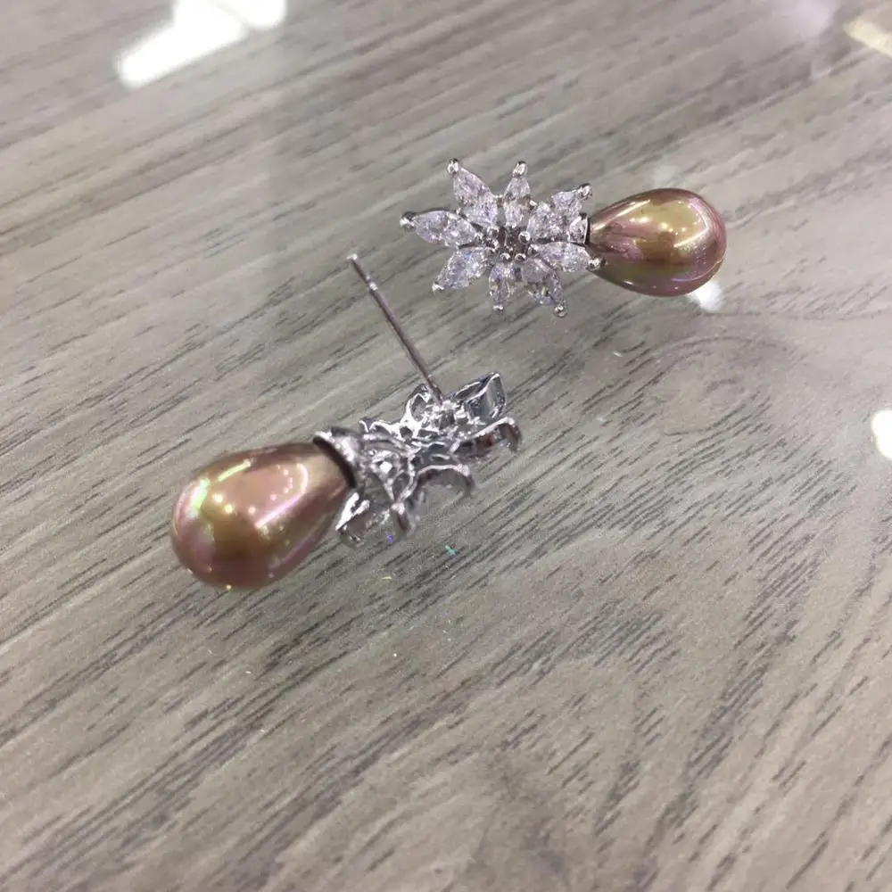 Серьги-подвески с фианитами серебро 925 пробы CE10266 | Украшения и аксессуары
