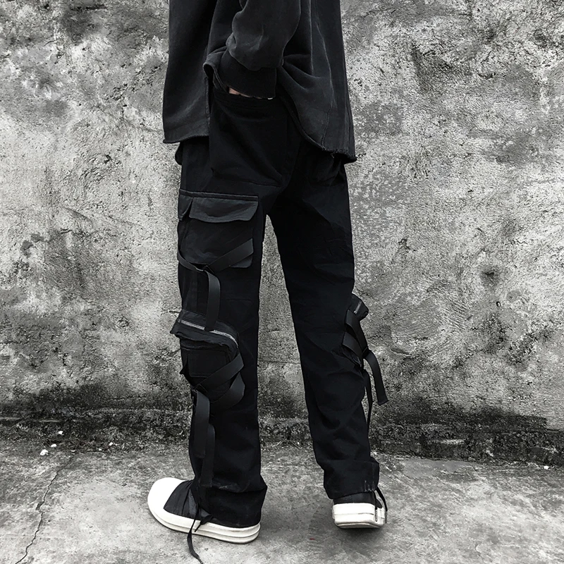 Брюки-карго мужские в стиле хип-хоп с карманами | Мужская одежда