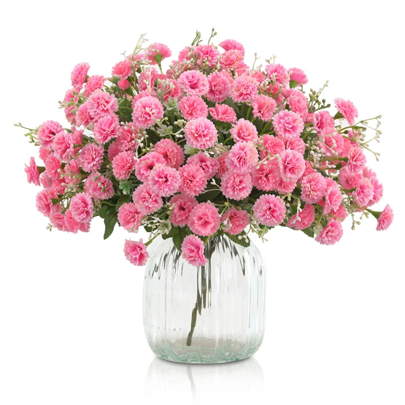 1 букет из 20 искусственных цветов гвоздика фотоальбом с листьями цветы для