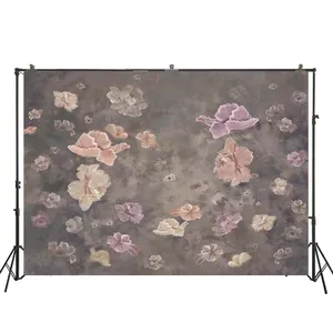 Photography Backdrop Oil Painting Flowers Background Photo Studio Newborn Baby Portraits Floral Backdrops Studio Props W-5364